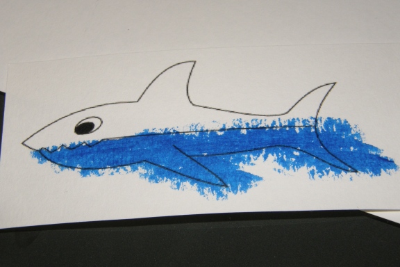 pintando tiburón